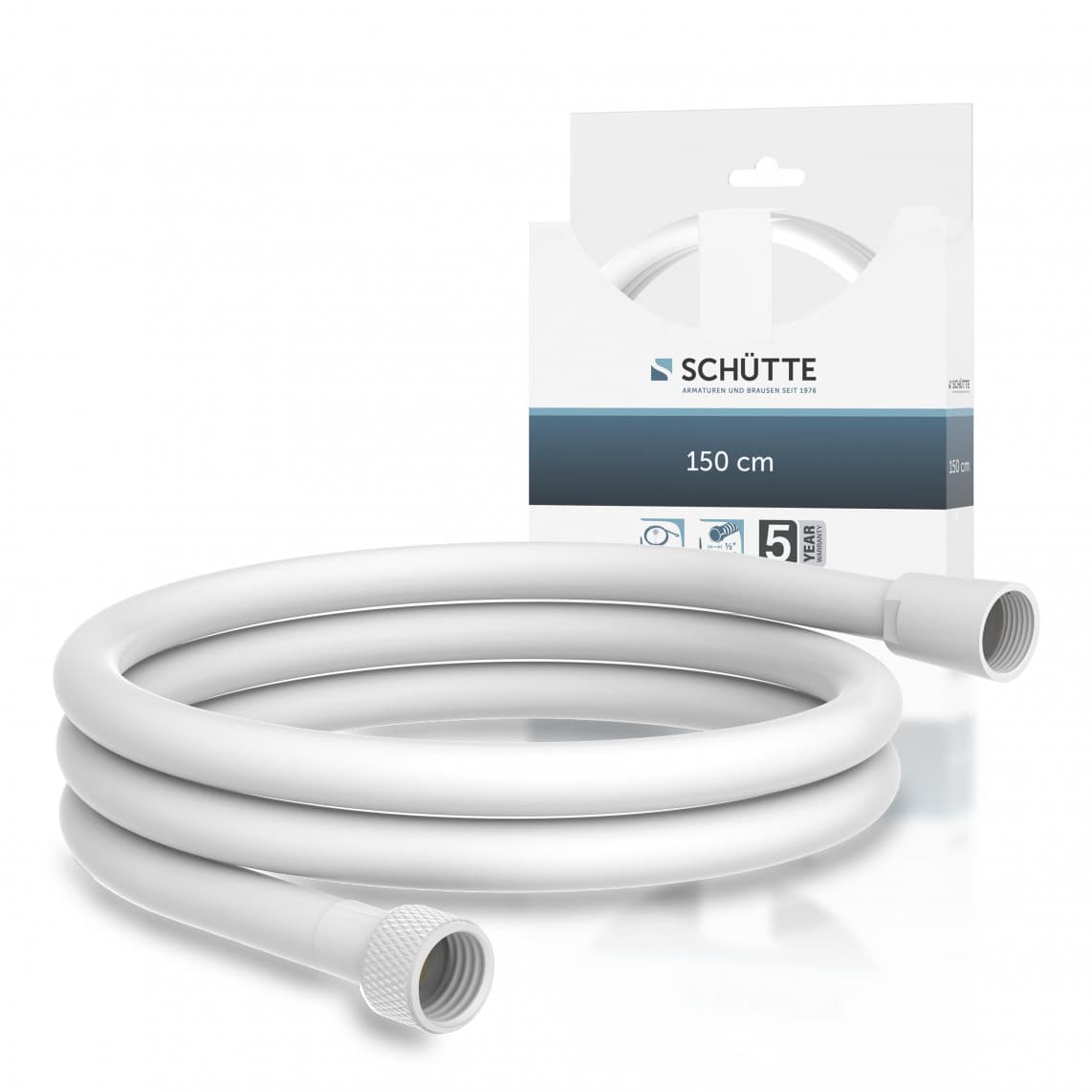 63878 Flexible de douche 150 cm, blanc mat