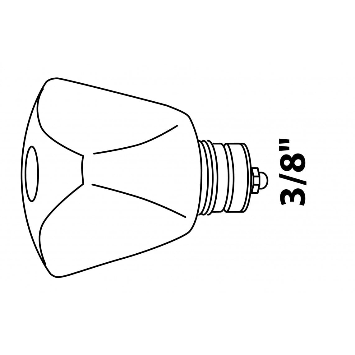 986142848 poignée de capot, chromé, 3/8", avec tête, Marquage bleu