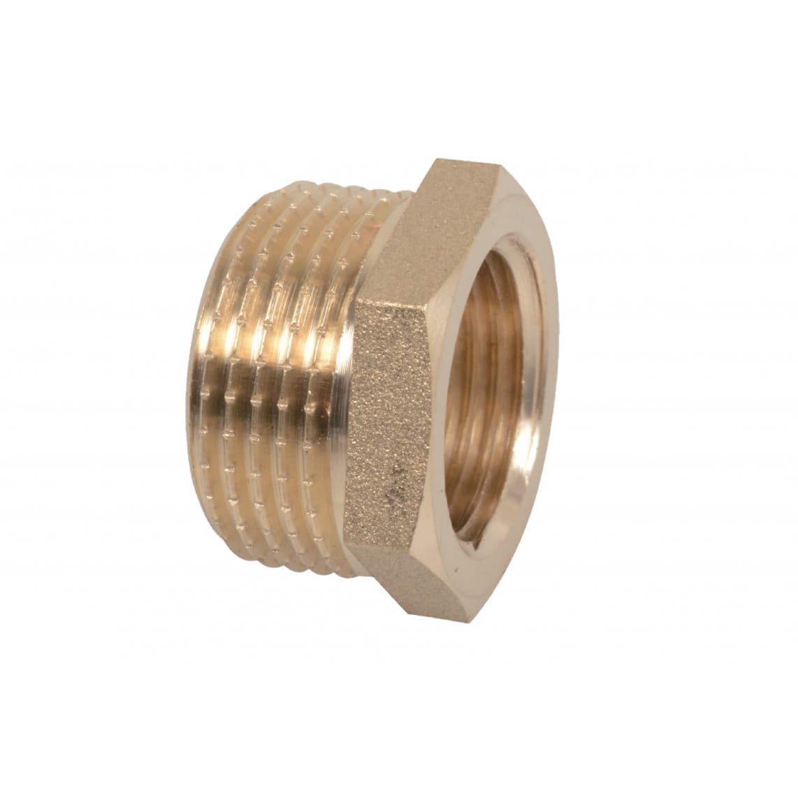 989333355 Raccord réducteur en laiton, vierge, 1 1/4" M x 1" F