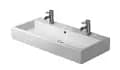 Opbouw lavabo vero Duravit 1000X470MM +2X1KRAANGAT/OVERLOOP wit