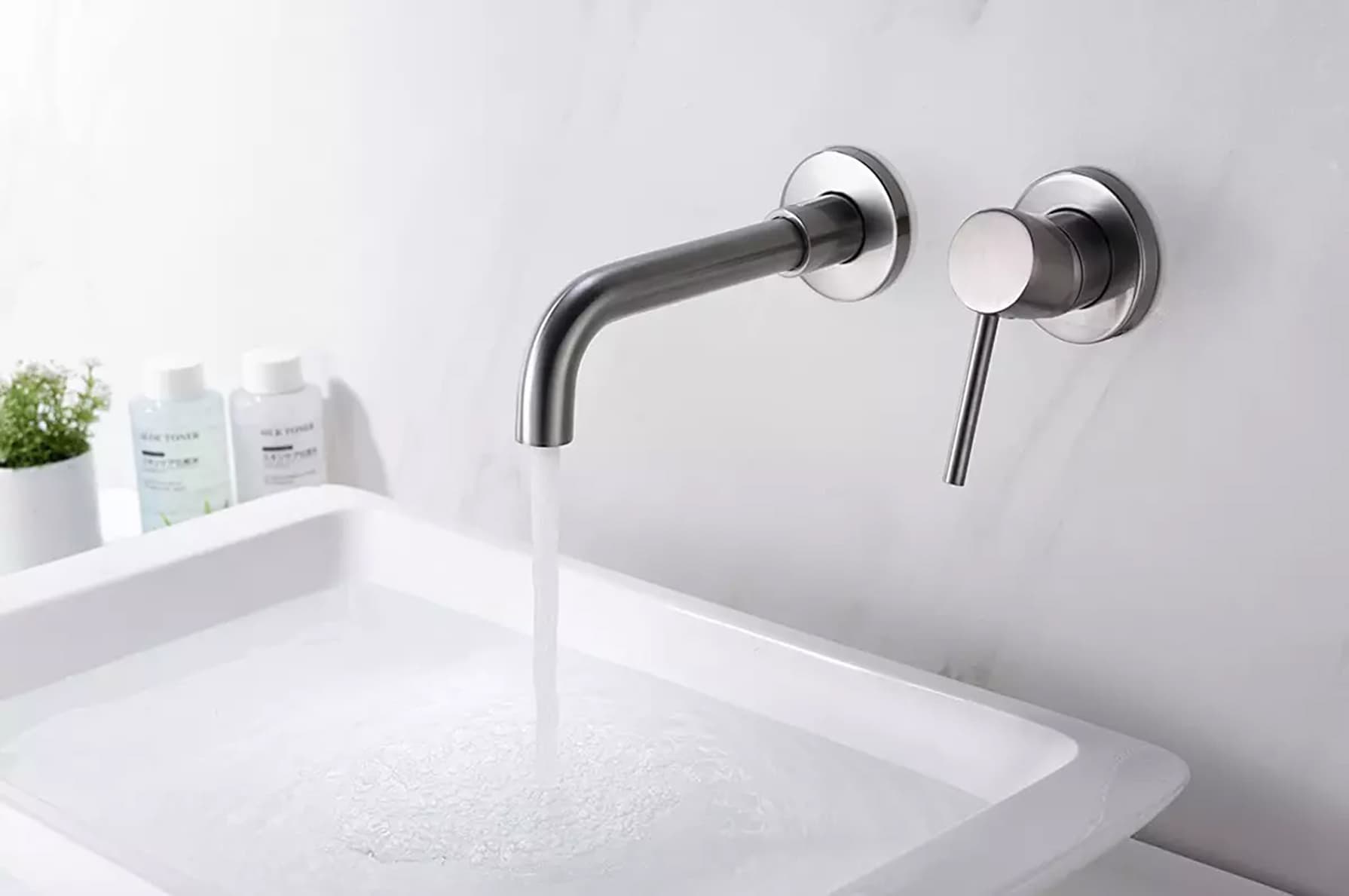 ALONI MITIGEUR LAVABO MURAL - GRIS BRONZE
