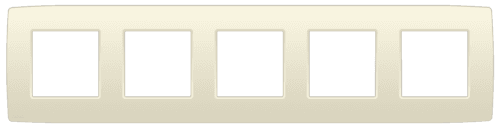Plaque de recouvrement quintuple, entraxe de 71 mm, couleur Niko Original cream