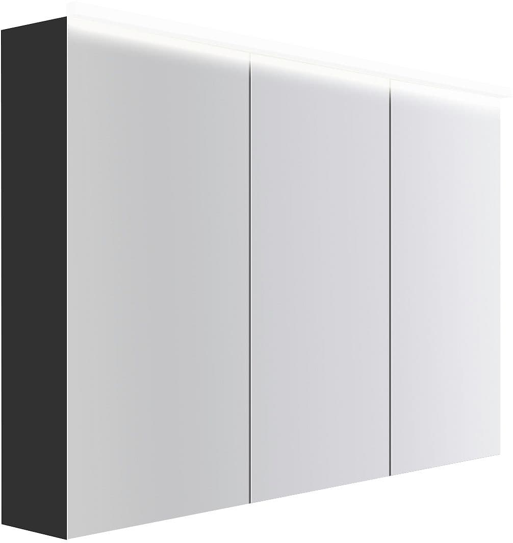 ARMOIRE TOILETTE COFFEE 3 PORTES 1200MM 4250K GRAPHITE DOUX MAT