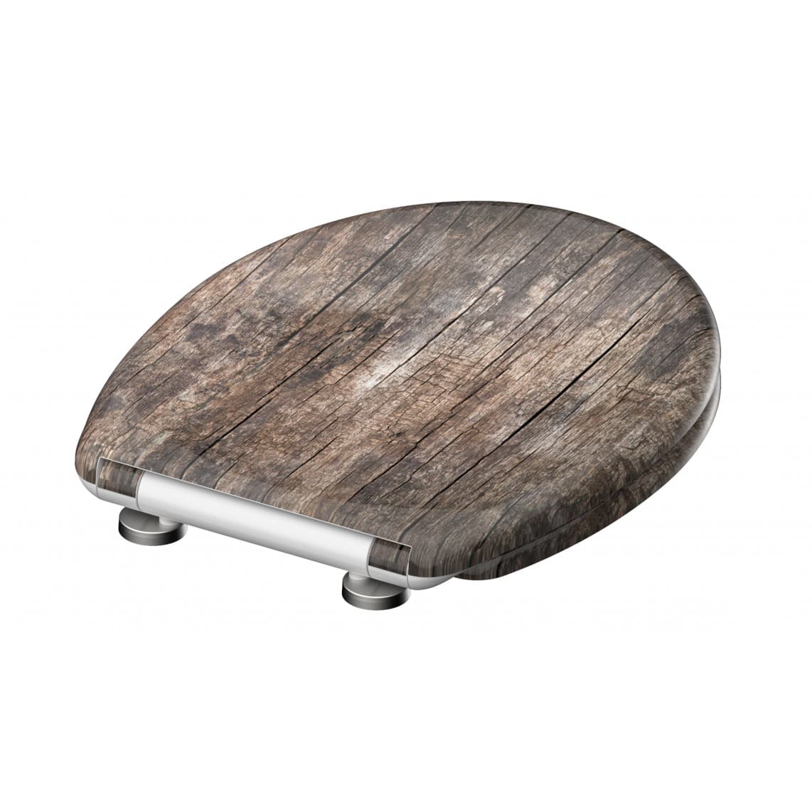 82368 abattant WC en Duroplast OLD WOOD, avec frein de chute et déclipsable