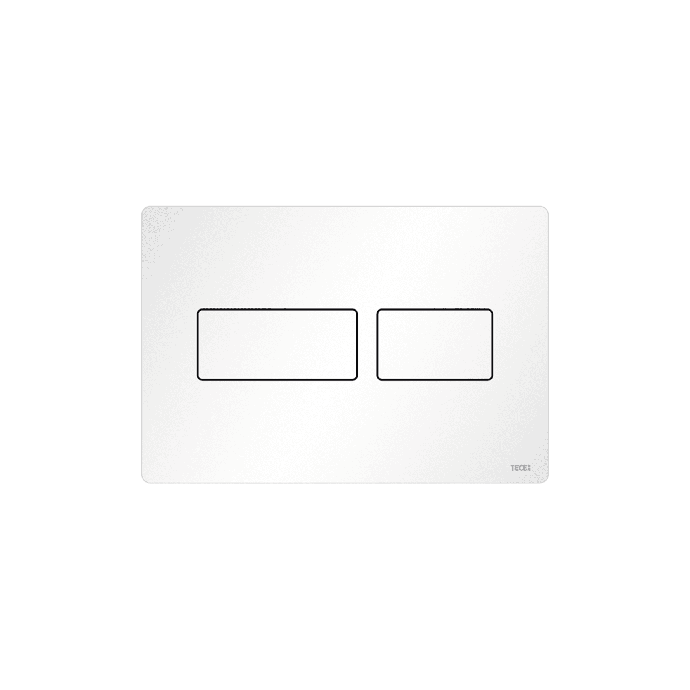 PLAQUE DE DÉCLENCHEMENT WC TECESOLID, DOUBLE TOUCHES, BLANC MAT