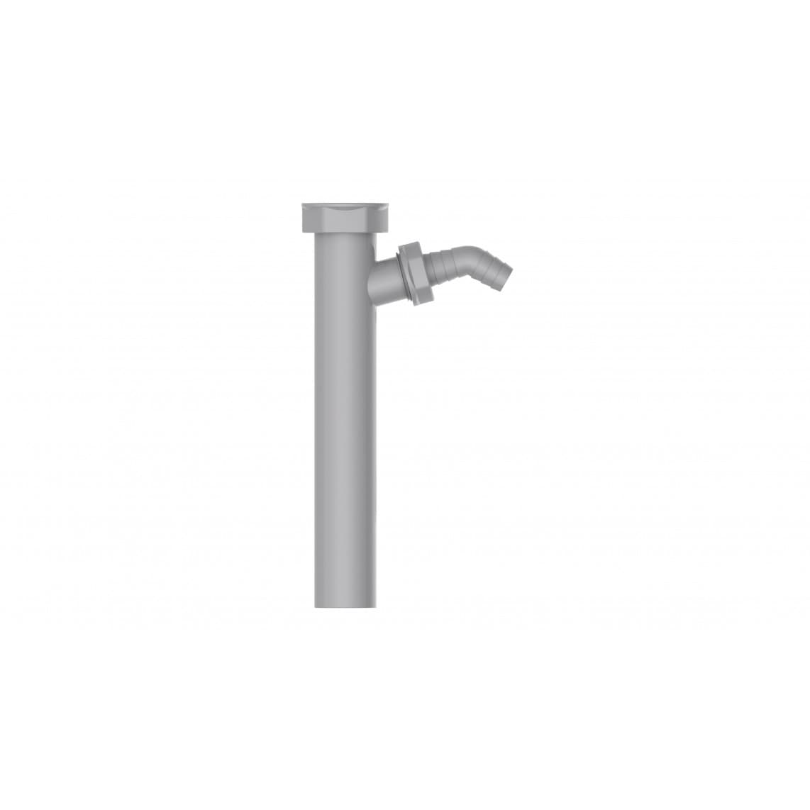 98837349 ECO-SAVE KS tube plongeur, Gris, 1 1/2" F x 250 mm pour DN 40 mm siphon, Gris, avec 3/4" Raccordement de l'appareil