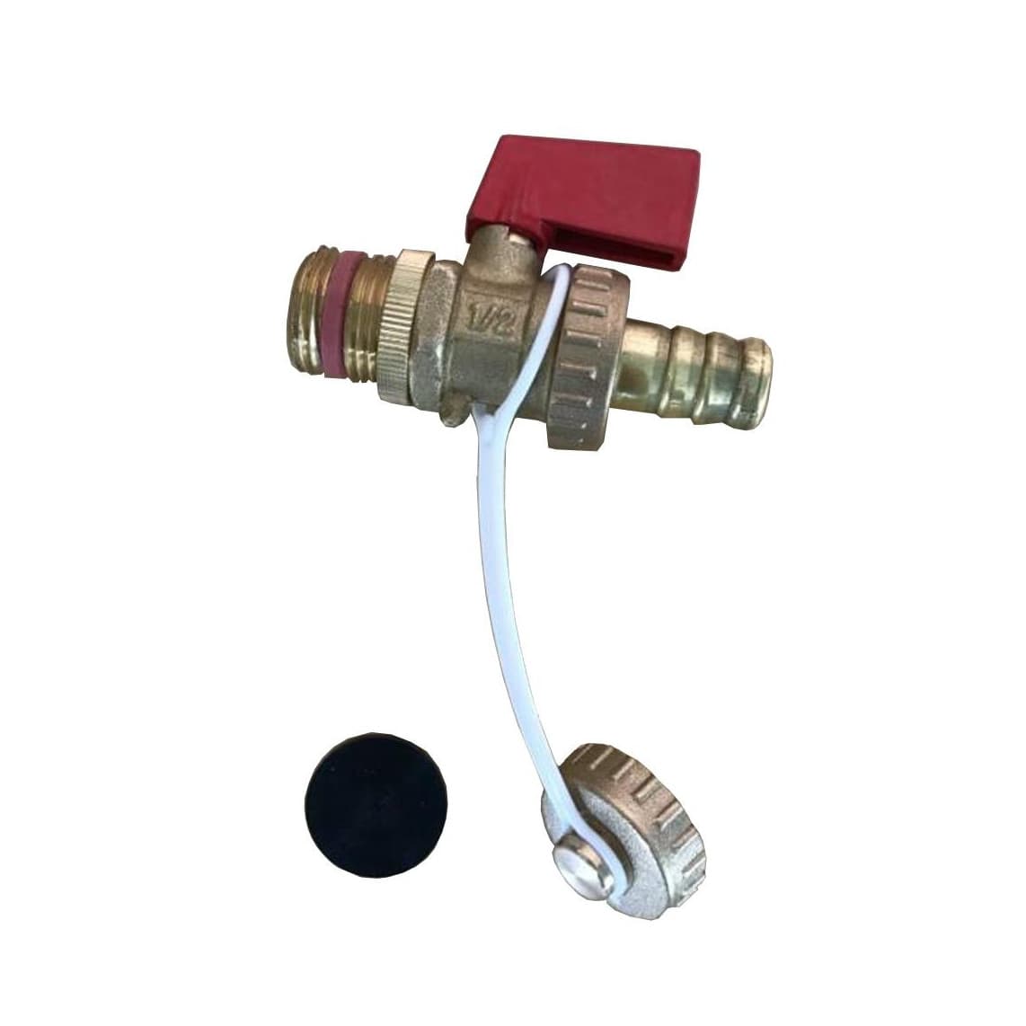 98854219 robinet à sphère en laiton, vierge, 1/2" M x 1/2"T, avec garrouge