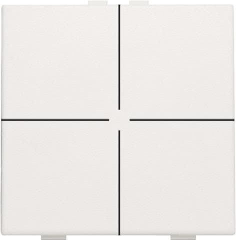 Bouton - poussoir quadruple pour Niko Home control Blanc