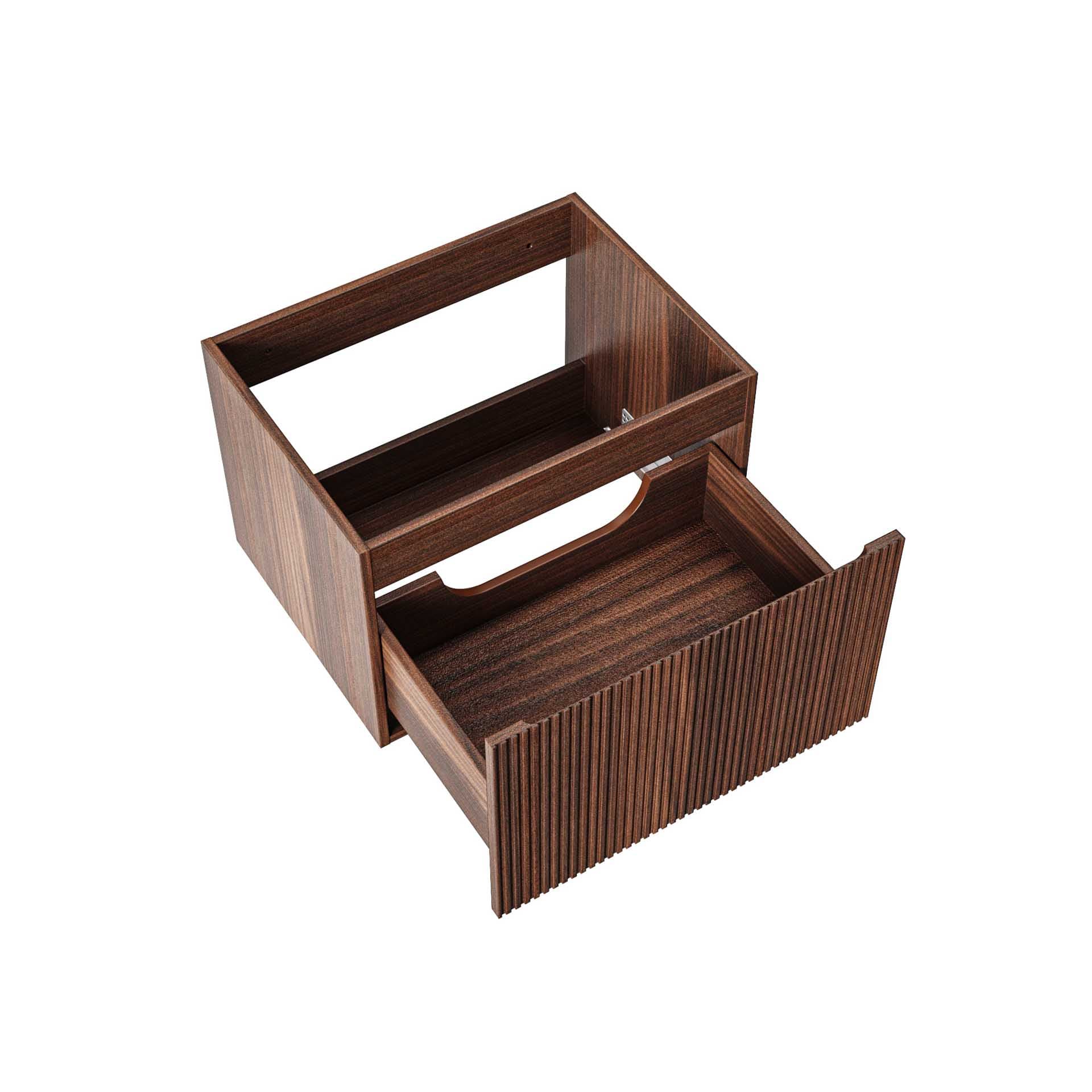 ALONI ela meuble sous-vasque - 1 tiroir - sans poignee - soft close – 60X40X45 cm - wenge