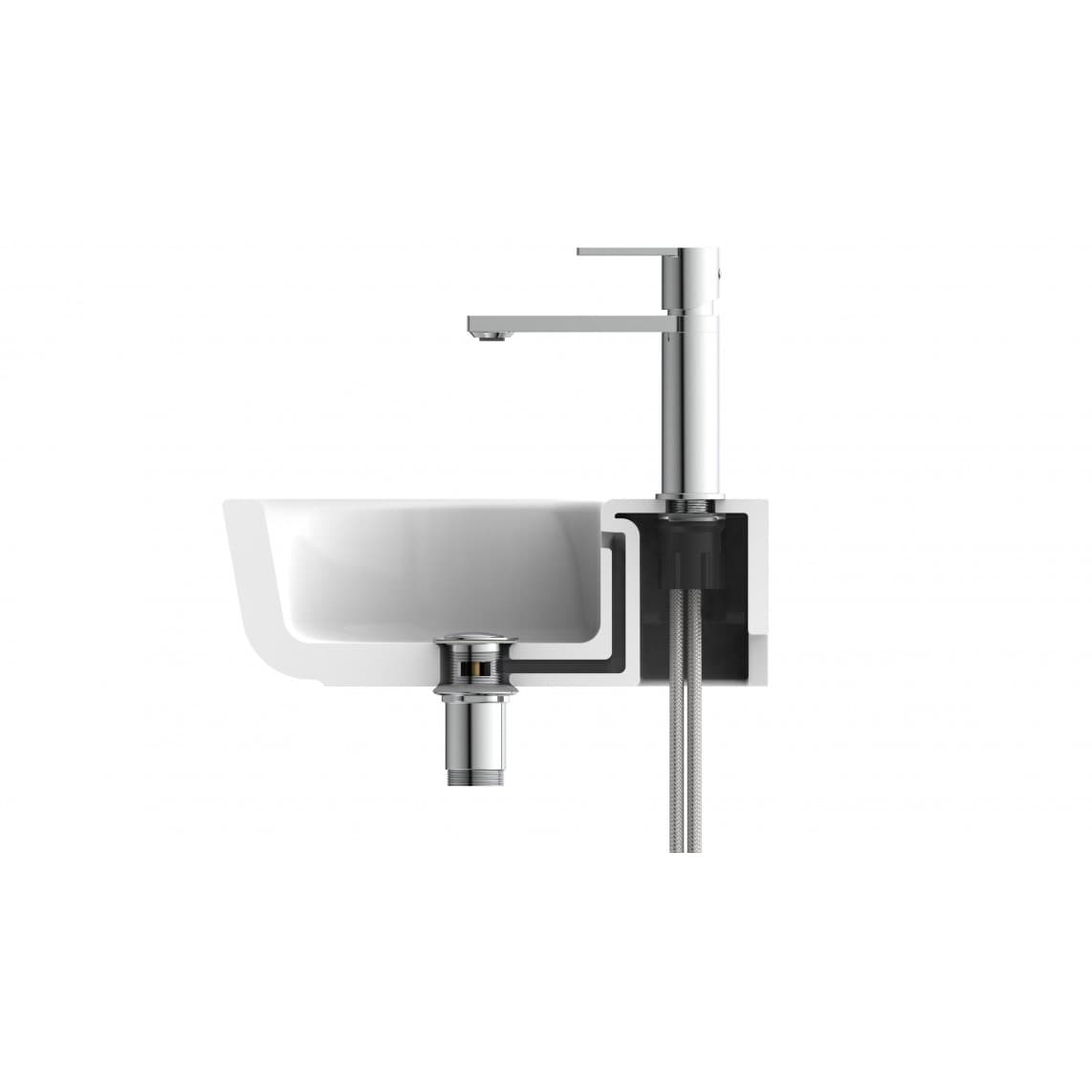 33010 MANHATTAN Wastafelkraan, chroom