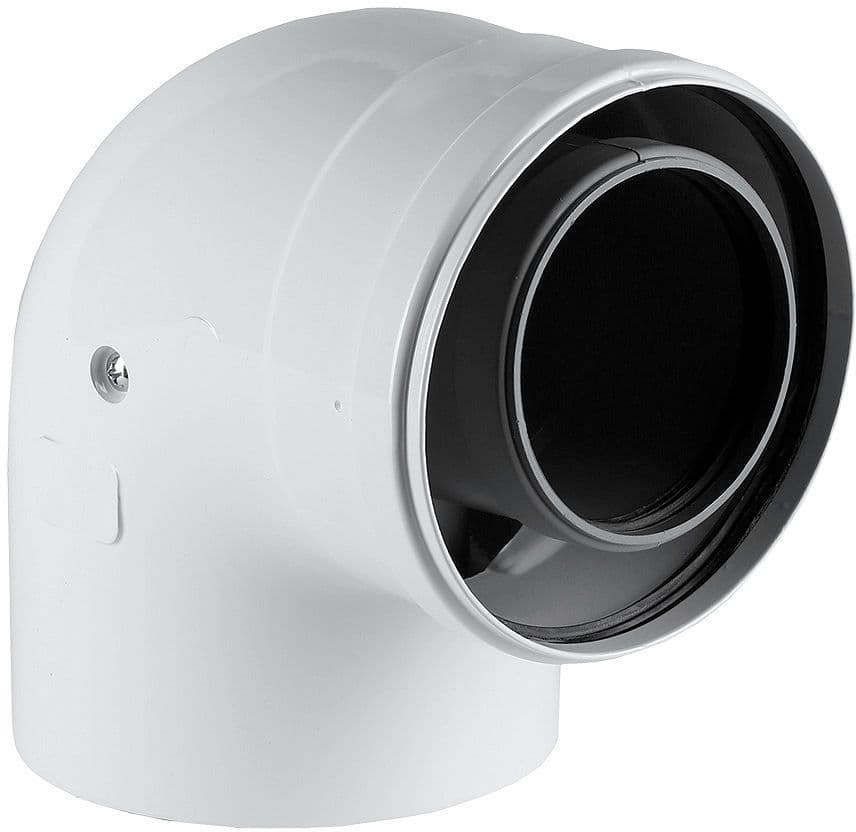 UNIFLOW COUDE CONCENTRIQUE 60/100MM 90° ALU/PP