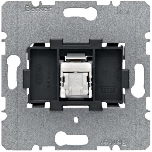Prise informatique Berker, simple, 8 pôles Cat6, FTP