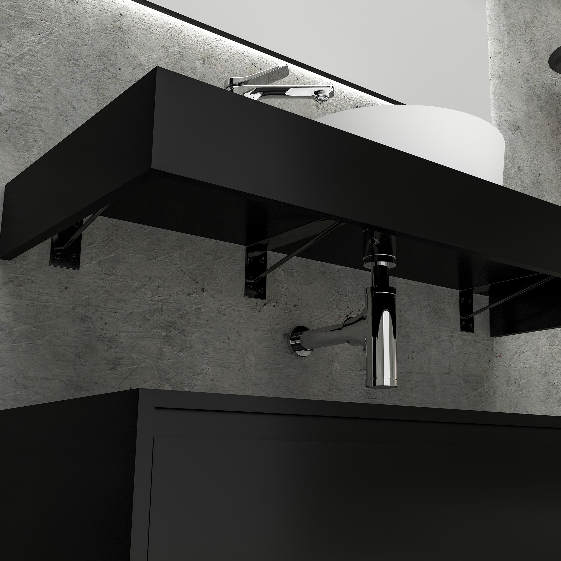 ALONI lina meuble sous-plan (120CM) - Noir mat