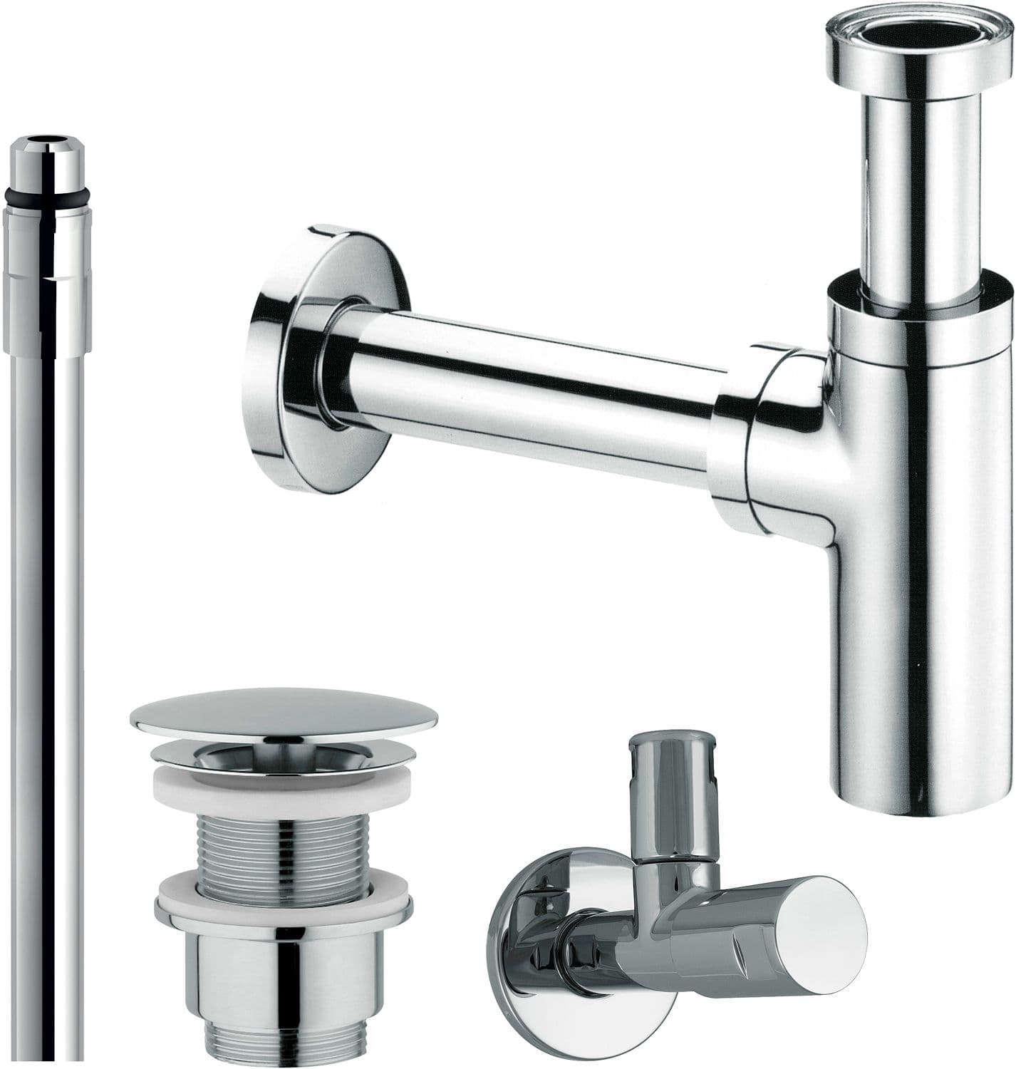 SET DE RACCORDEMENT NOBILI LAVE-MAINS SANS TROP-PLEIN CHROME