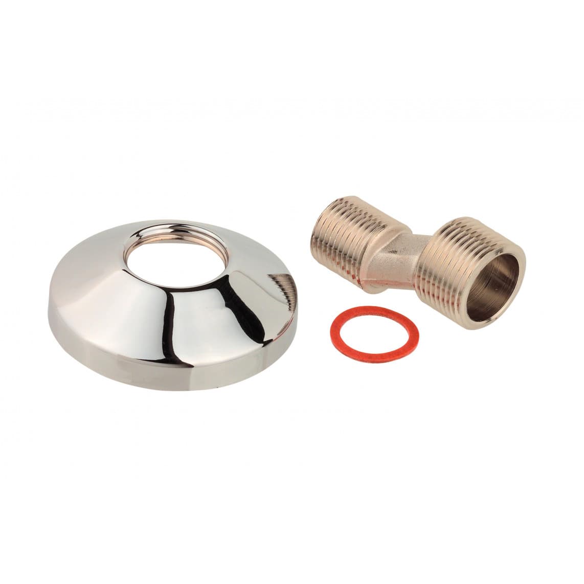 986260113 raccord en S, 1/2" M x 15 mm x 3/4" M, avec rosace filetée