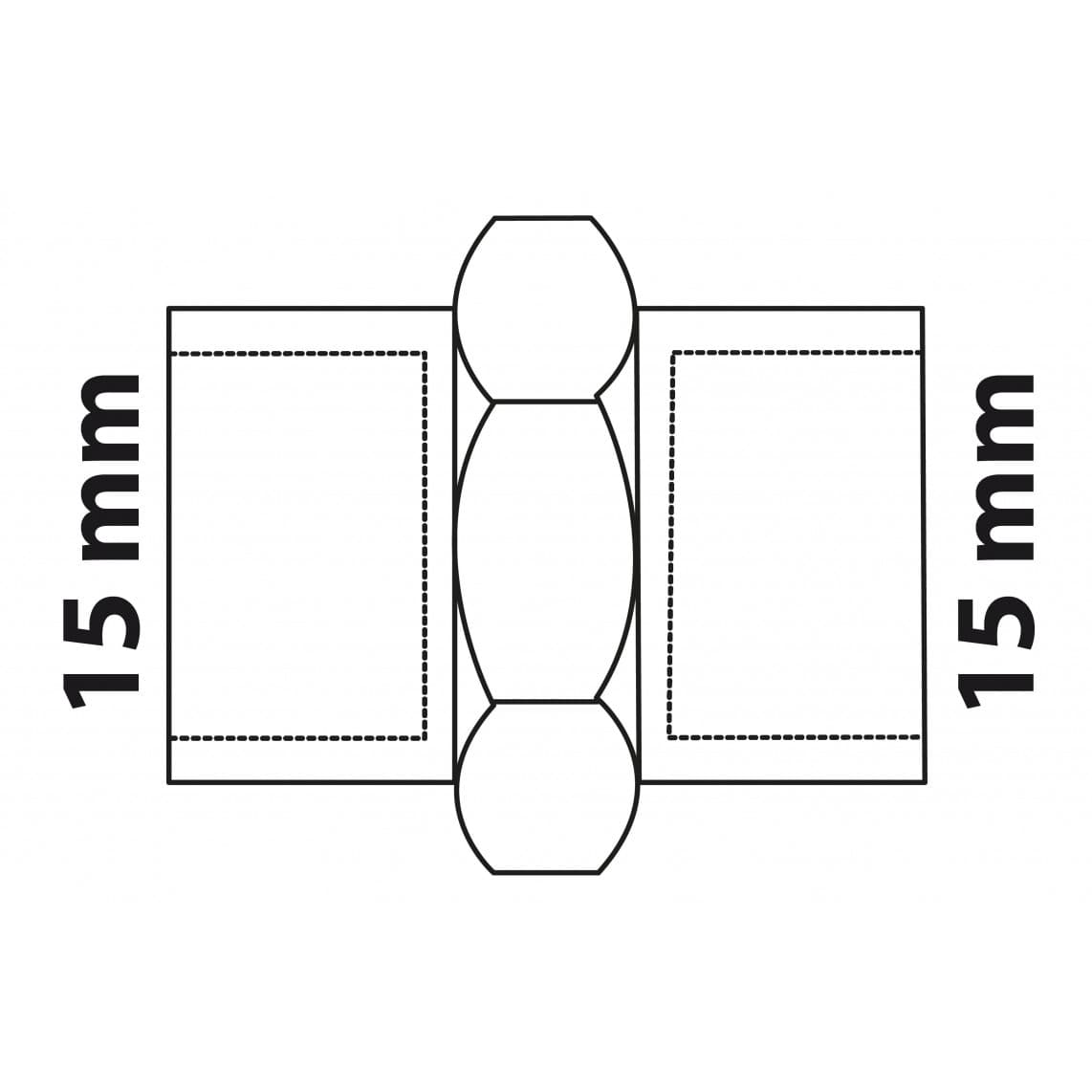 989242255 BR raccord à visser, vierge, 15 mm, à joint conique, 2 manchons (4340)