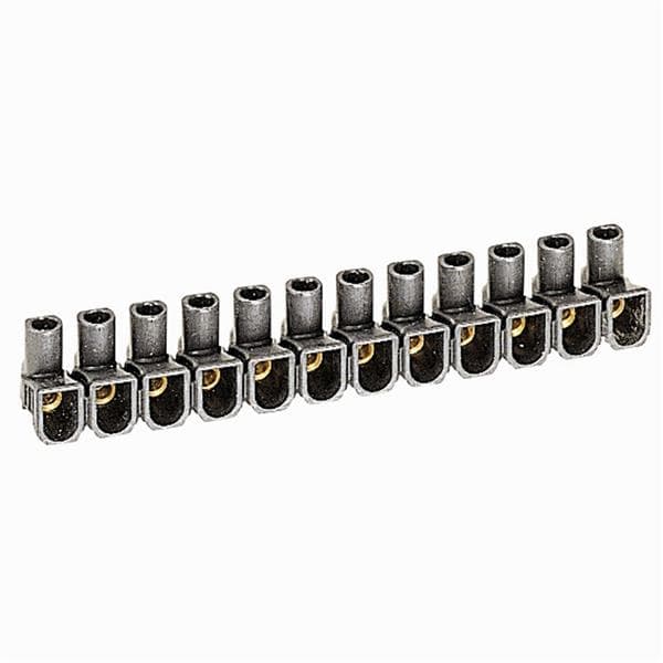 Barrette Hypo - capacité 6mm² 24A maximum - Noir - 122 x 18 x 18mm