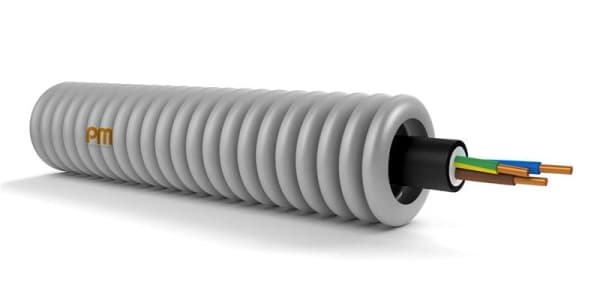 Tube précâblé exvb 3G2.5 noir diamètre 20mm en rouleau de 100m classe CPR: ECA