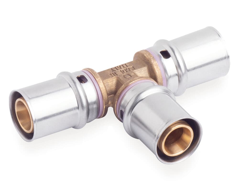 SYSTEMPEX Té tube alu raccord à sertir 32-32-32