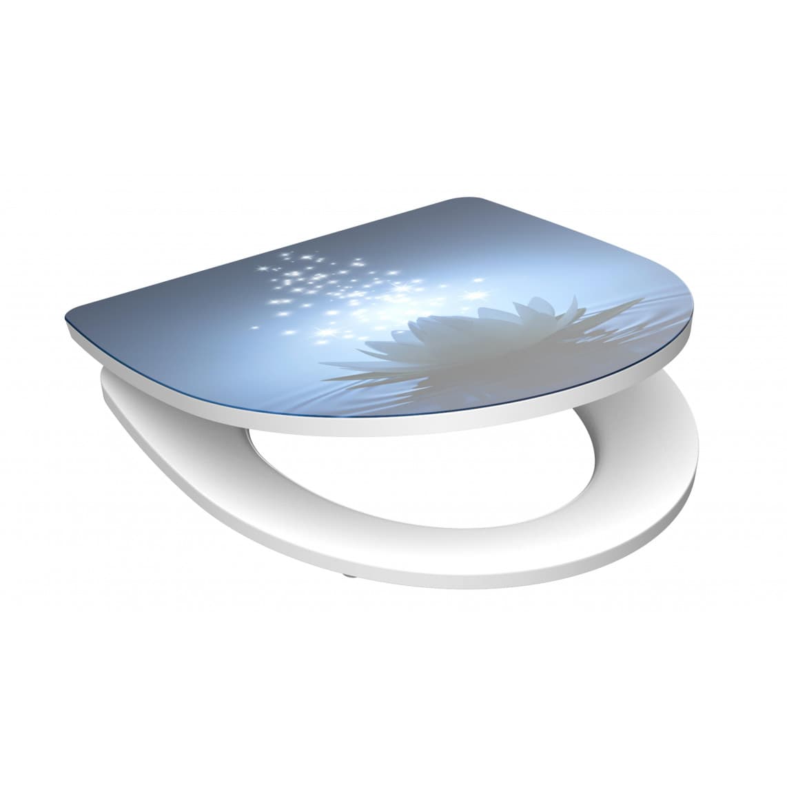 82582 Duroplast HG Toilet seat WATER LILY, with soft close and quick release