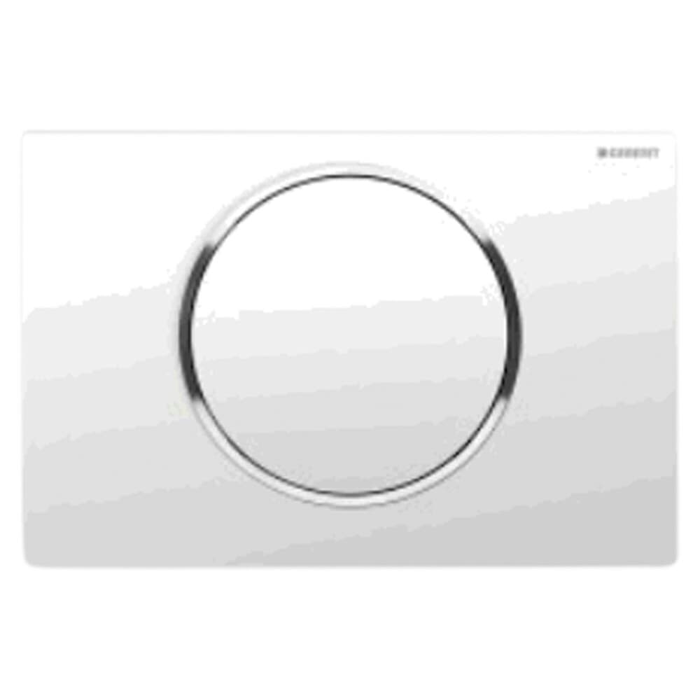 Geberit Sigma10 plaque de commande avec une touche de commande blanc/chrome