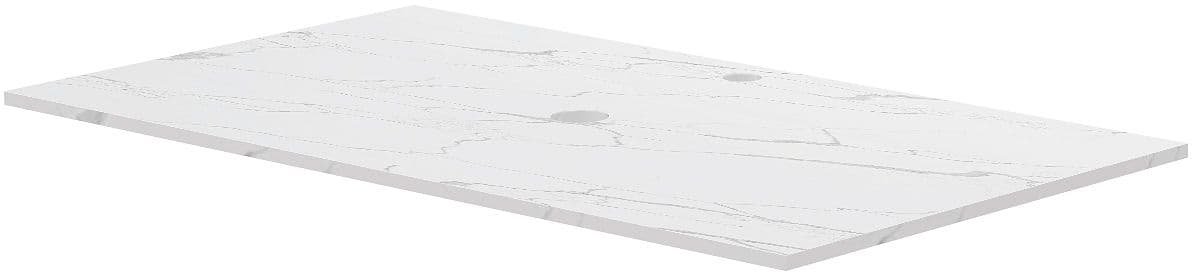TABLET MARBRE CERAMIQUE PURO L90 H1,2 1VIDAGE/TROU ROBINET WHITE CALACATTA