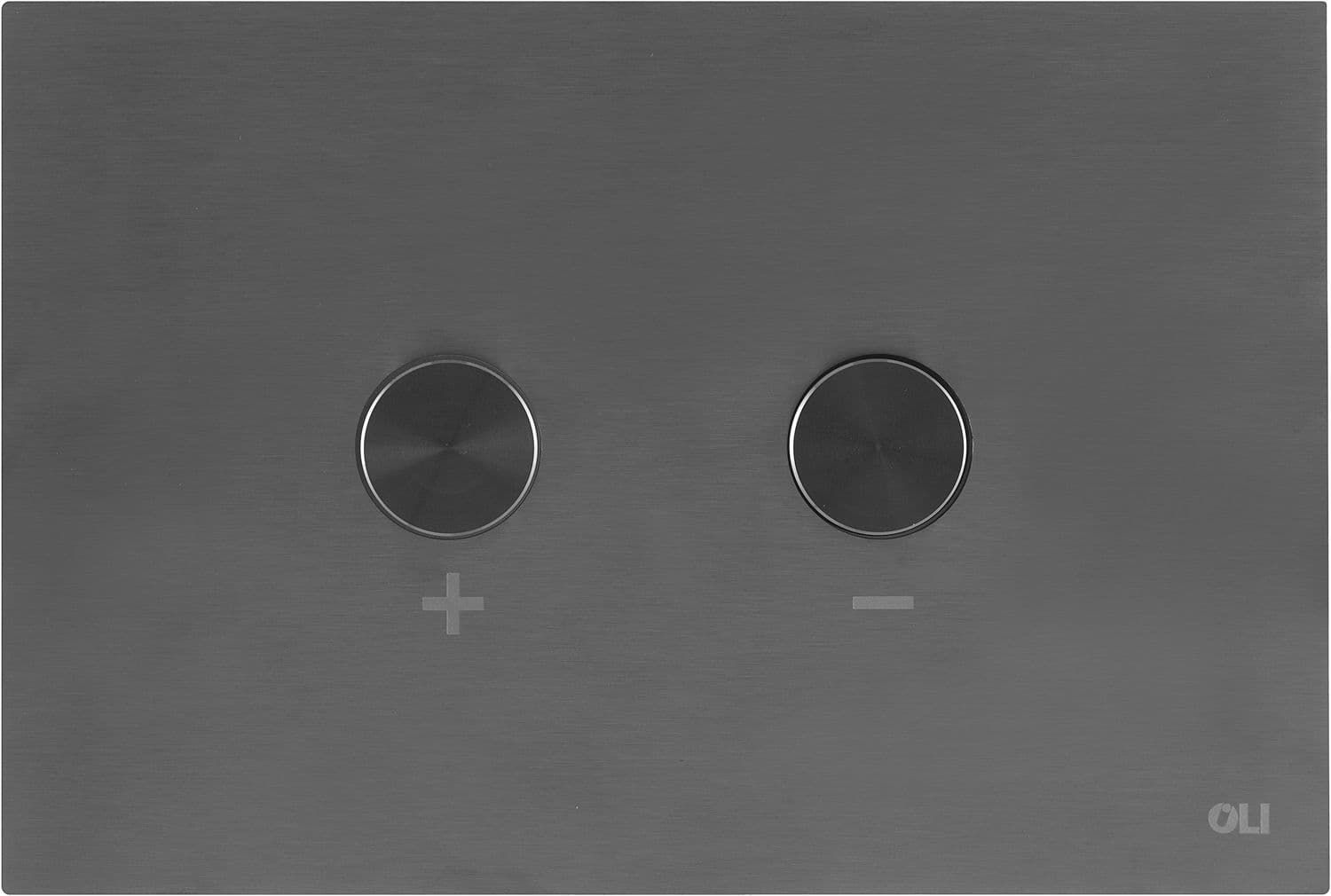 PLAQUE DE COMMANDE 2-TOUCHES BLINK PNEUMATIQUE GUN METAL + SET DE TRANSFORMATION