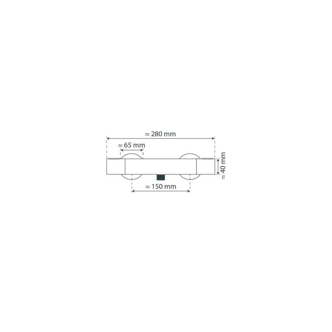 33186 LOS ANGELES Thermostatic shower mixer, black matt