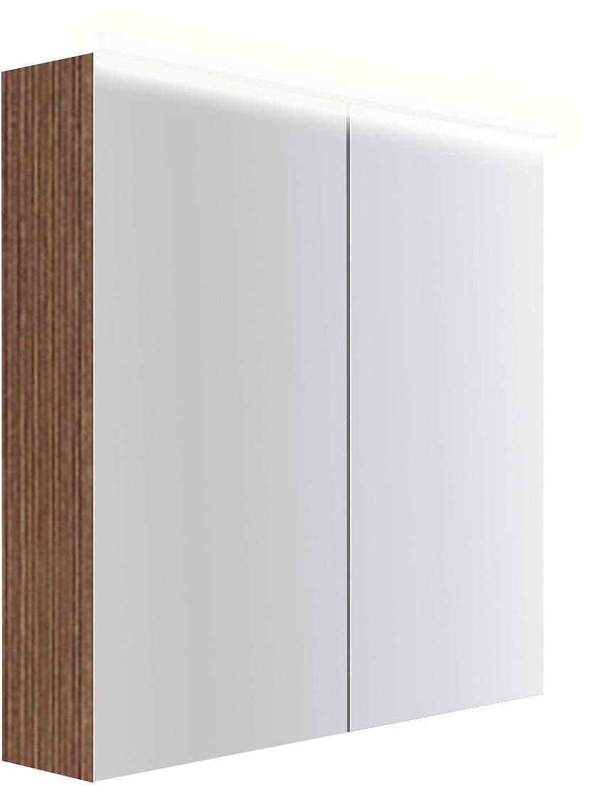 ARMOIRE TOILETTE COFFEE 2 PORTES 800MM 4250K TECTONA NOYER DECOR SMARTLINE