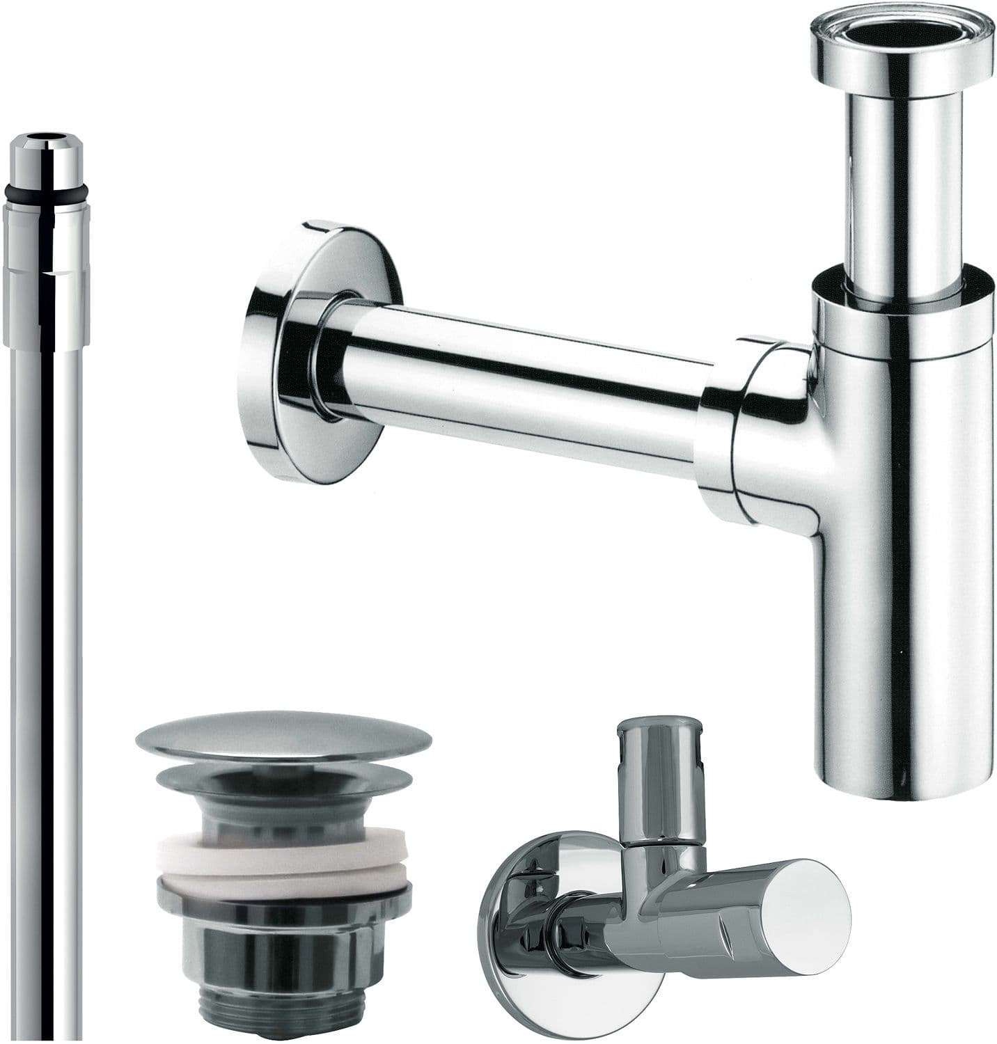 SET DE RACCORDEMENT NOBILI LAVE-MAINS +TROP-PLEIN CHROME