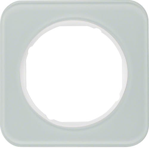 Plaque de recouvrement 1 poste Berker R.1 Verre, Blanc polaire