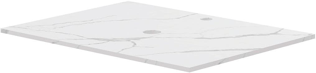 TABLET MARBRE CERAMIQUE PURO L70 H1,2 1VIDAGE/TROU ROBINET WHITE CALACATTA
