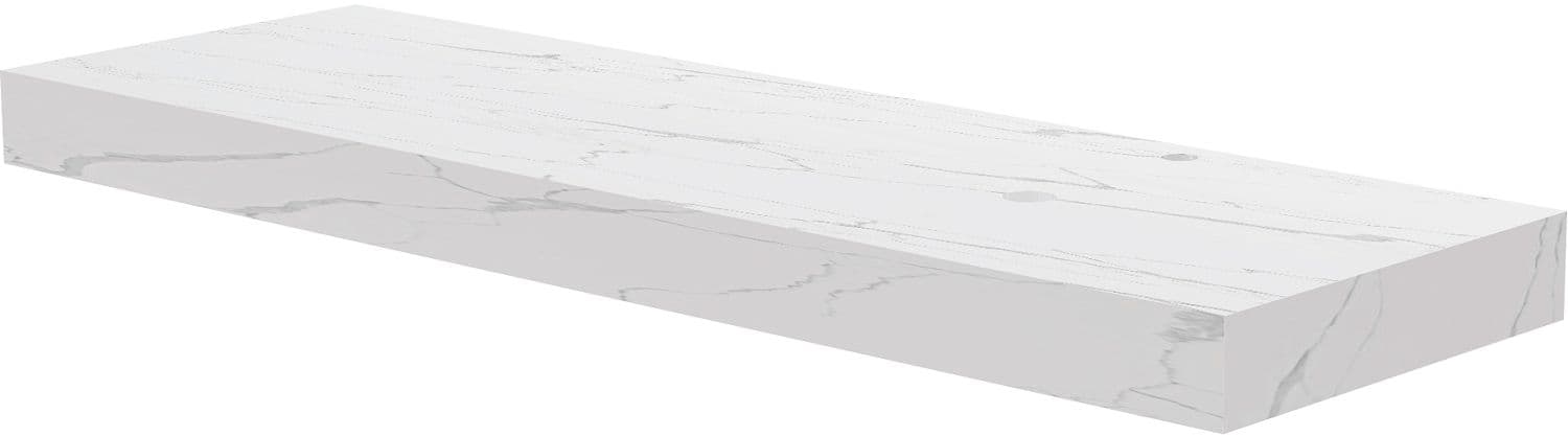 TABLET MARBRE CERAMIQUE PURO L160 H10 1VIDAGE/TROU ROBINET DROITE WHITE CALACATTA