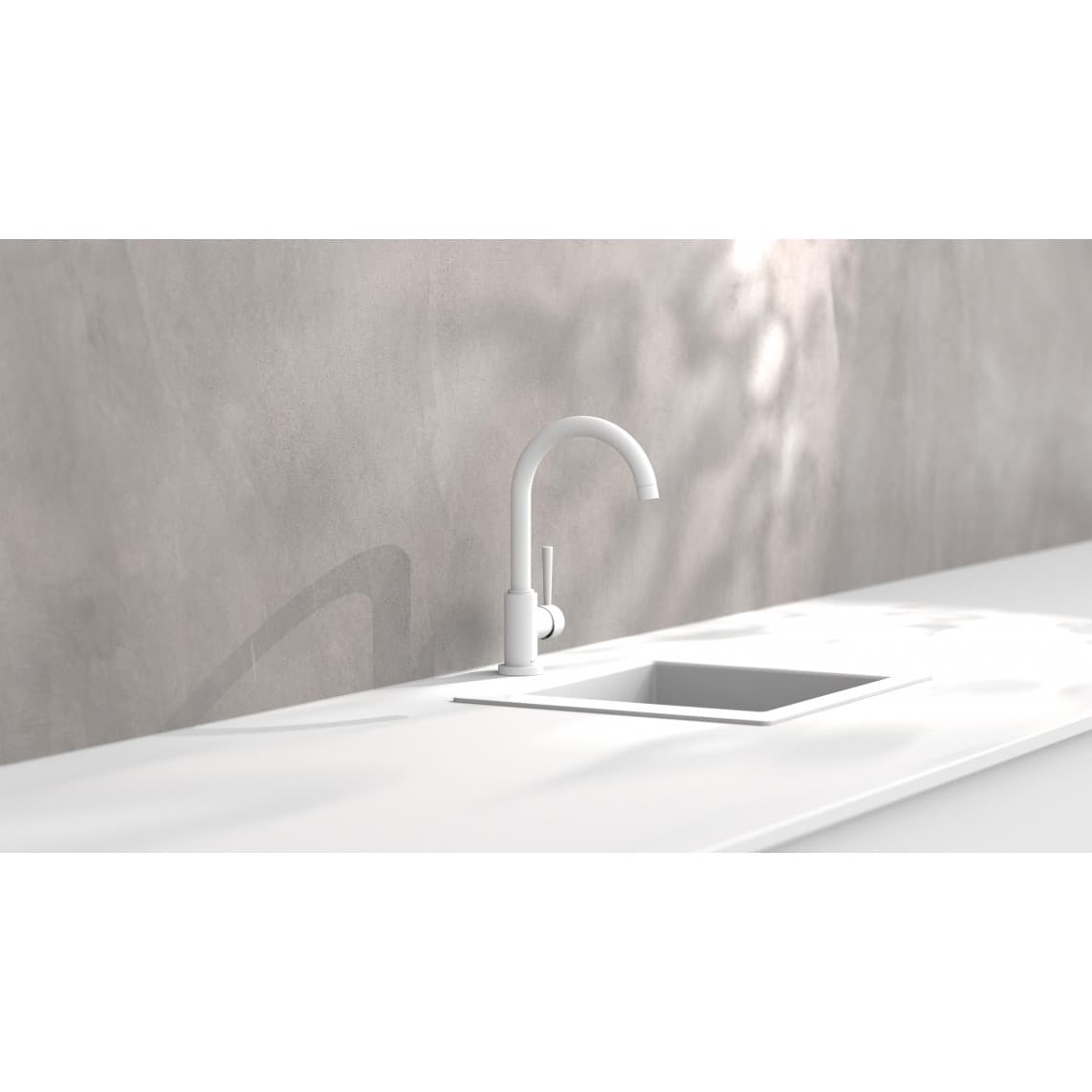 79161 CORNWALL Sink mixer, white matt