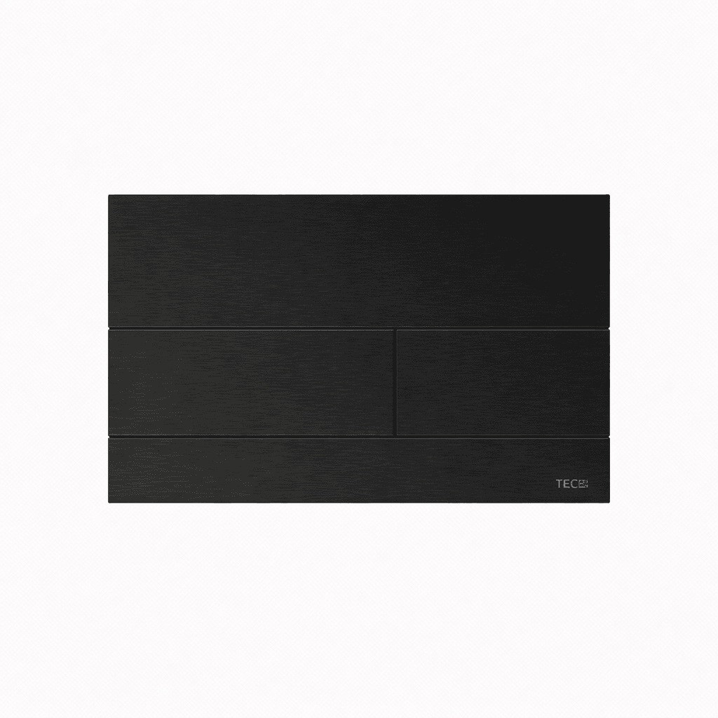 TECESQUARE II METAL - PLAQUE DE DÉCLENCHEMENT WC - INOX - ANTI-TRACE DE DOIGTS - NOIR BROSSÉ