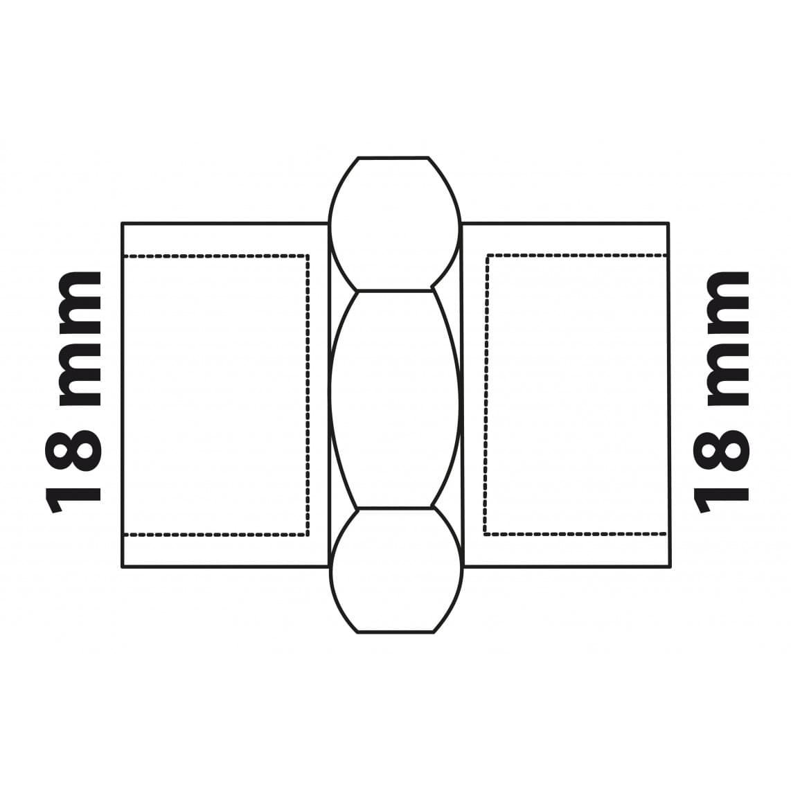 989243255 BR raccord à visser, vierge, 18 mm, à joint conique, 2 manchons (4340)