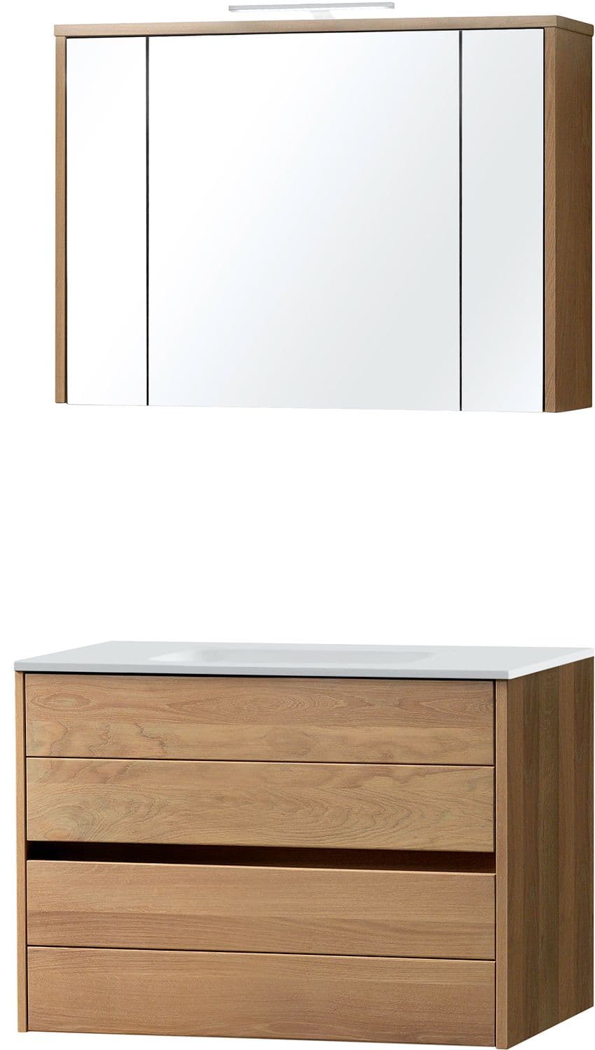 MEUBLE COMBO CHENE MASSIF 90 SOLID ARMOIRE TOILETTE