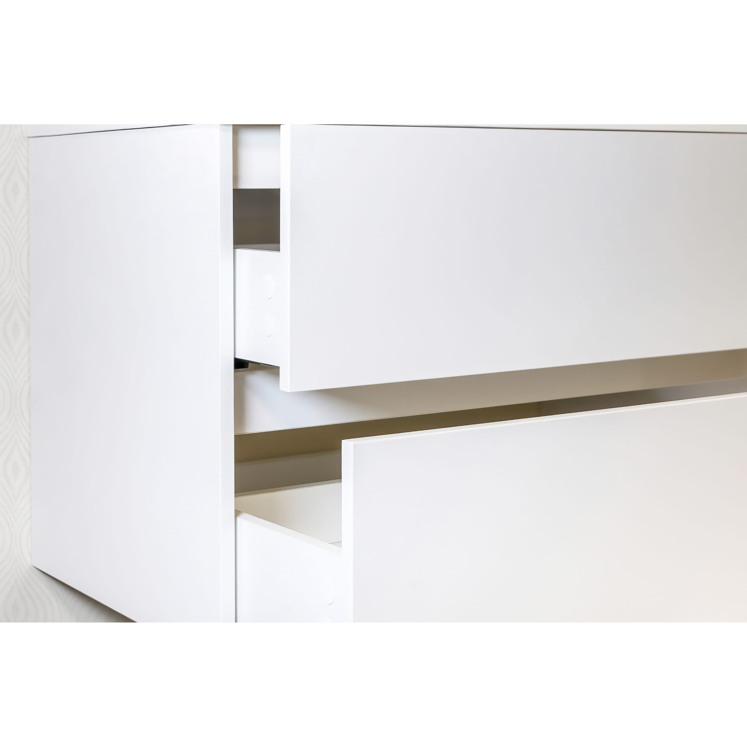 ALONI HAYAT WASTAFELONDERKAST - 2 LADES - SOFTCLOSE - GREEPLOOS - 119,5X50X45 CM - GLANZEND WIT