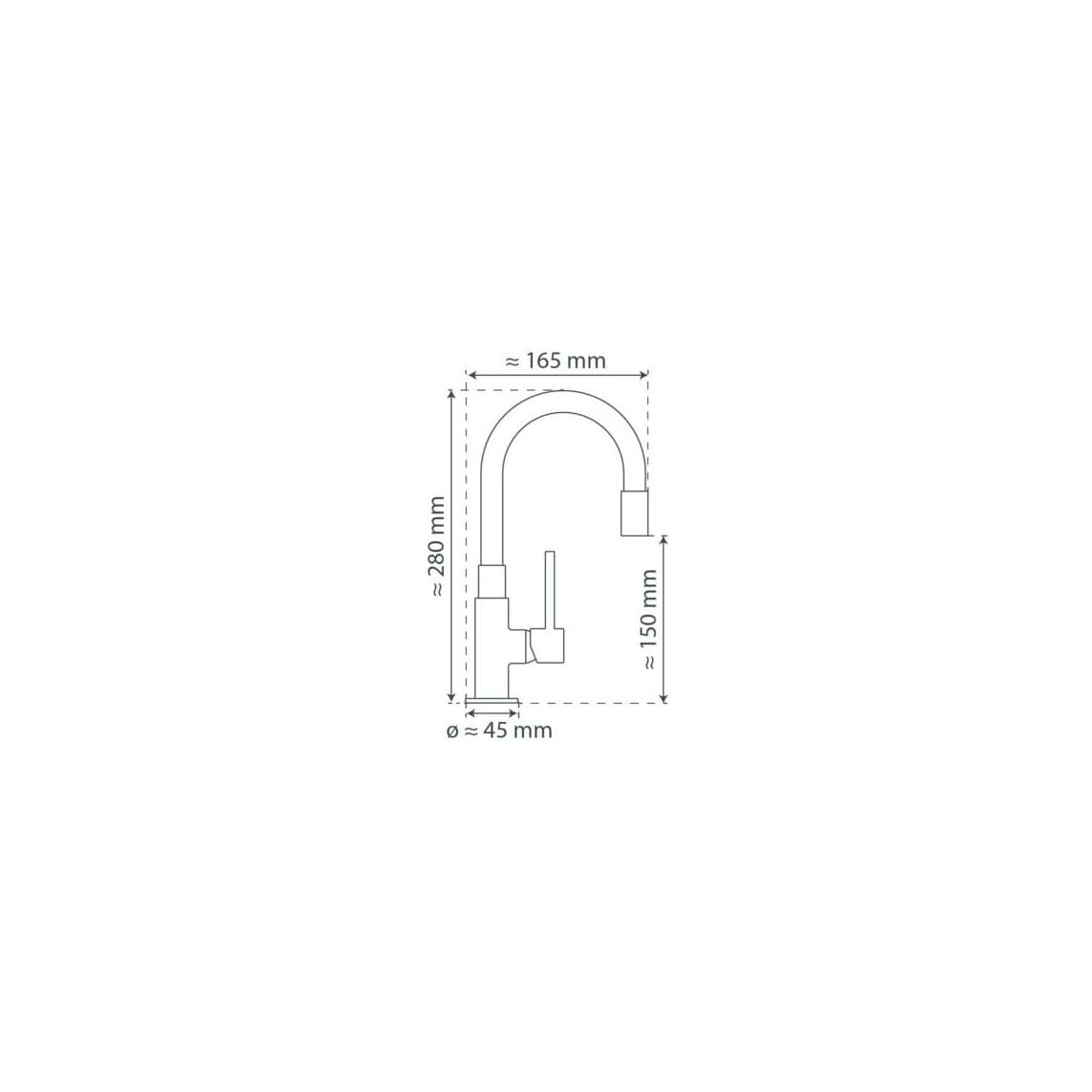 32586 GLASGOW Wastafelkraan, mat zwart, met soft-touch slang