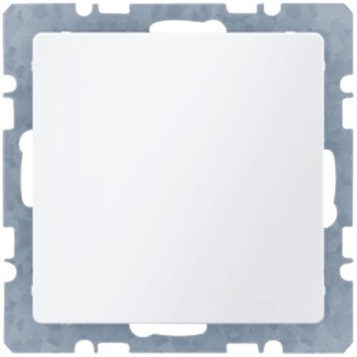 Cache - trou avec support métallique Berker Q.1 / Q.3 Blanc polaire, Velours