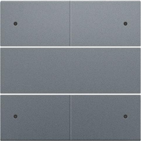 Set de finition pour bouton - poussoir quadruple libre de potentiel 24V avec Led Alu Steel