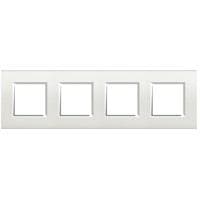 LivingLight - plaque rectangulaire 4 x 2 modules 71mm Blanc