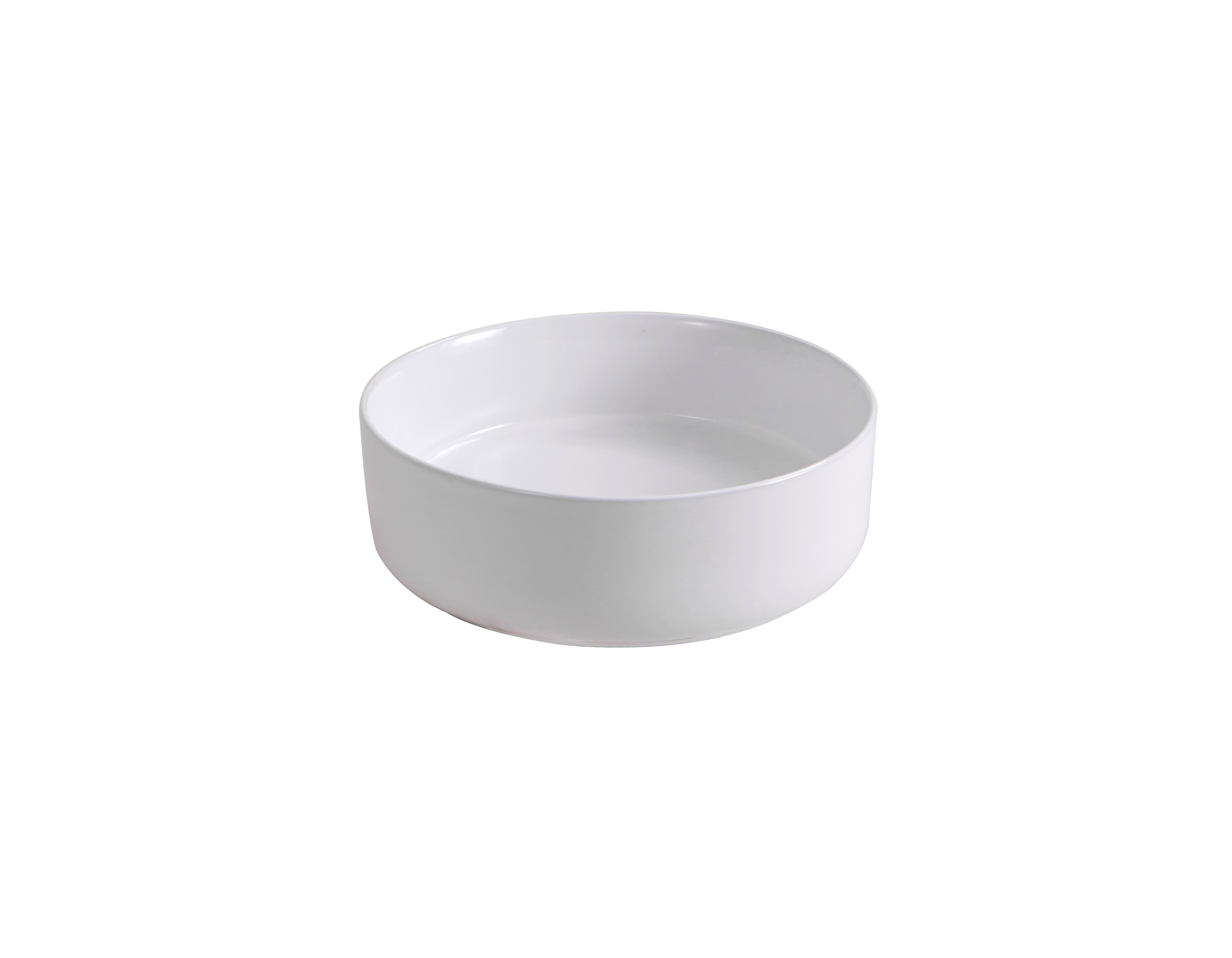 ALONI fira lavabo - à poser – sans trop-plein – sans trou de robinet – avec bonde clic-clac – céramique – 36X12,5X36 cm – blanc brillant