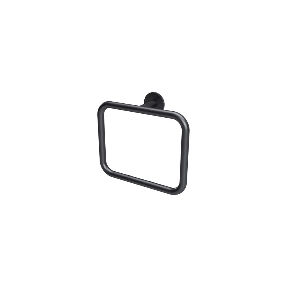 Zucchetti Pan porte serviette à anneau Noir mat lisse