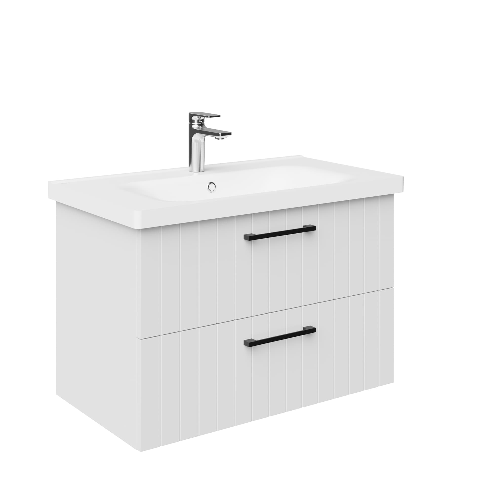 Creavit D10 Meuble Sous lavabo avec 2 tiroirs 80 cm - blanc