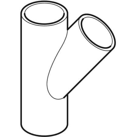 T Pe 45° Geberit 250-110MM