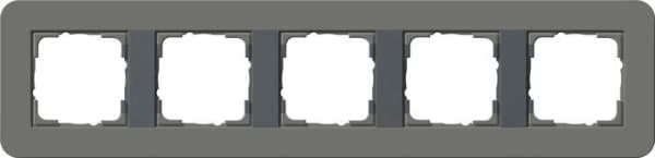 Cadre de finition Gira E3 Soft-Touch Gris foncé avec cadre de support Anthracite Soft-Touch Gris