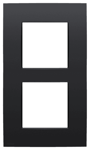 Plaque de recouvrement double, entraxe de 60 mm, verticale, couleur Niko Intense matt black coated