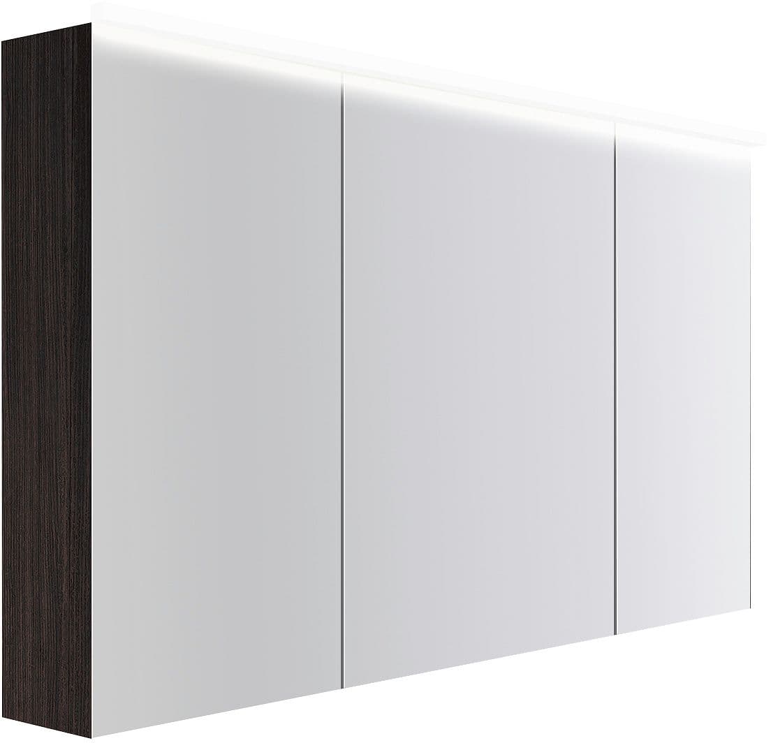 ARMOIRE TOILETTE COFFEE 3 PORTES 1400MM 4250K CHENE DECOR MOKKA