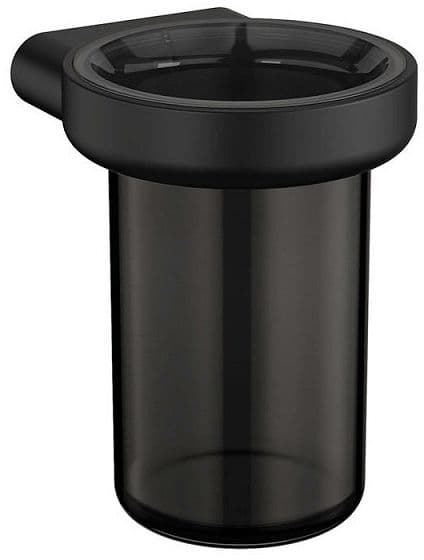 PORTE-VERRE AVEC GOBELET ARCHITECT S+ COSMIC NOIR MAT/VERRE NOIR